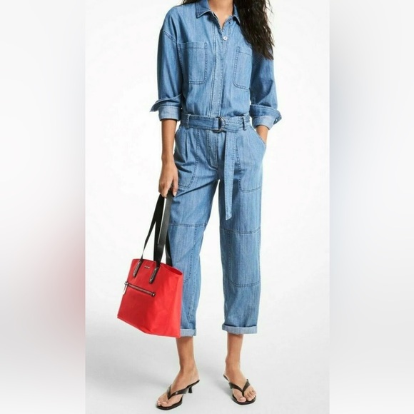 Polly Medium Nylon Tote Bag Mandarin - Picture 6 of 6